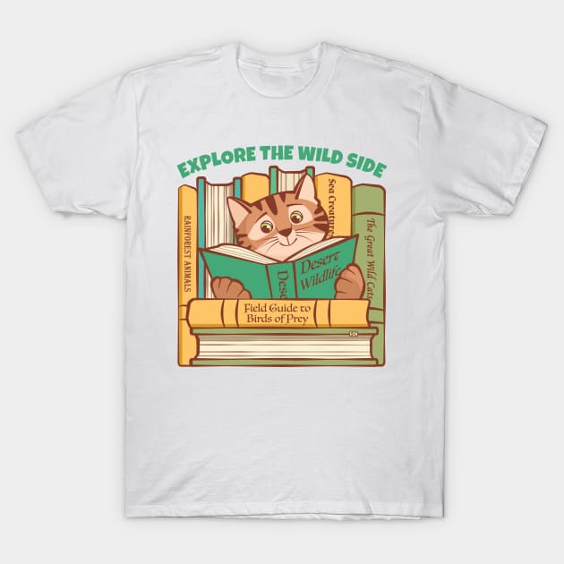 Explore the Wild Side with Books T-Shirt by Sue Cervenka